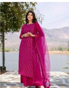 New/ Unused Straight Kurti With Dupatta Bottomwear