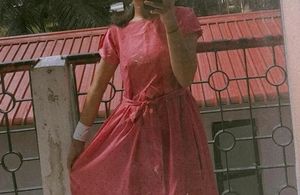 Pink Party Dress For Woman.