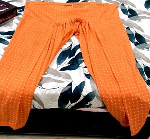 Orange Embroidered Kurta with salwar