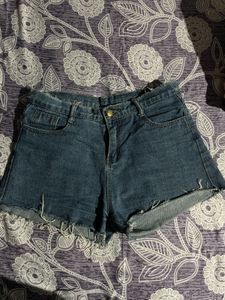 Distressed Denim Shorts