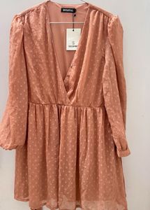 Chic Polka Dot V-Neck Dress