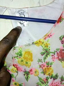 Chic Floral Print Dress Material