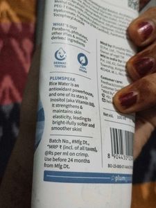 Plum Rice Water &amp; Niacinamide Face Wash