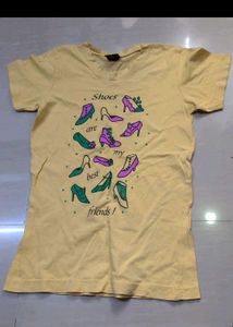 Yellow "Shoes Are My Best Friends" T-Shirt