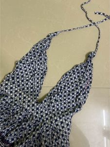 Patterned Halter Neck Dress