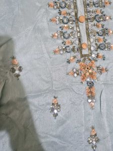 Sky Blue Kurta Set sharara se