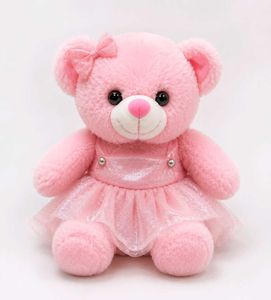 Cute Pink Teddy Bear Toy wearing skirt