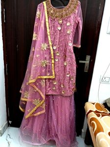 Onion Colour Showroom Piece Lehanga