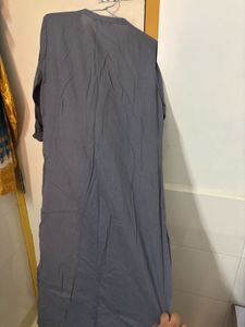 Stylish Grey Button-Down Kurta