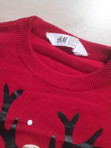 Red Christmas Reindeer Sweater