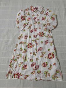 Floral Print Button-Down Dress