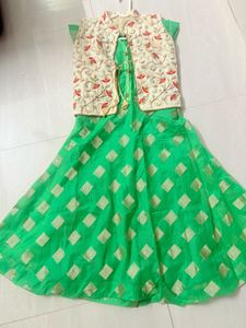 Green Embroidered Dress