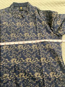 Stylish Navy Blue Floral Kurta