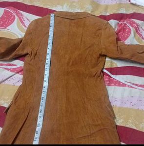 🎀Brown leather Suede Blazer🎀