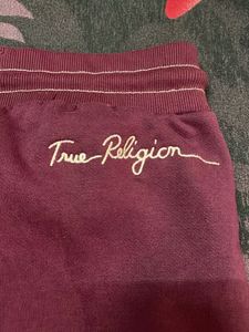 True Religion Burgundy Sweatpants