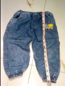 Cute Truck Denim Joggers for Kids