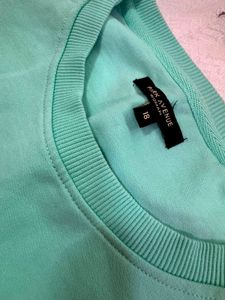 Teal Crewneck Sweatshirt "Live in the Sunshine"