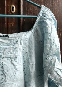 Light Blue Crop Top