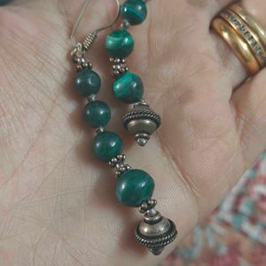 vintage malachite necklace