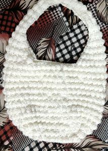 Crocheted White Sunflower Handbag
