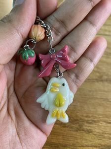 Fish & strawberry Keychain