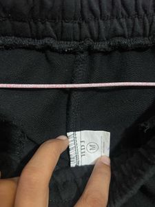 Distressed Black Joggers with Graphic Prints