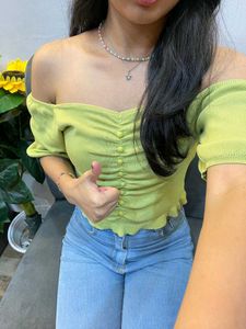 Off-Shoulder Knit Top
