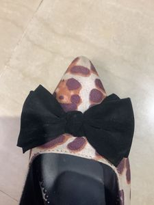 Animal Print Bow Slingbacks