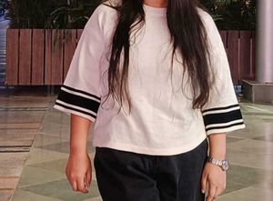 Winter Top Knit  Striped Rib