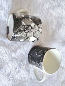 💜Unique Stone Design Coffee Mugs (Set of 2)😊