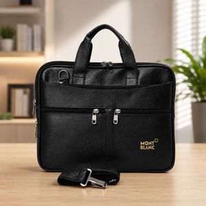 Mont Blanc Leather Laptop Bag