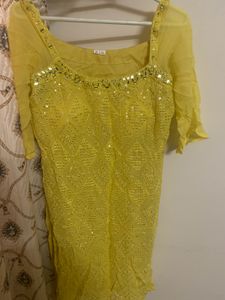 Yellow Embroidered Salwar Kameez