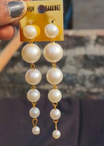 Pearl Korean Long Earring For Girls Pack Of 1