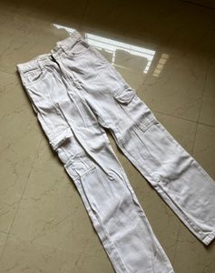 white  Cargo Jeans