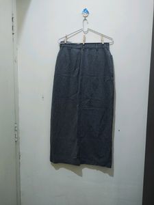 Gloria Vanderbilt Dark Grey Cotton Denim Skirt