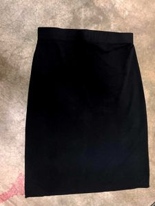 Black Velvet Pencil Skirt