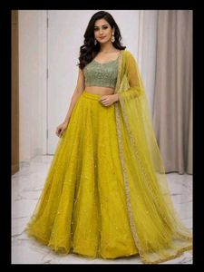 Stunning Yellow Lehenga Choli