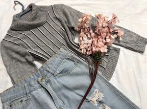 🎉Buy1 Get1 Free🎉Striped Turtleneck Sweater Q