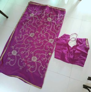 Sequins Work Saree with Blouse