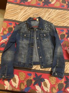 Stylish Embellished Denim Jacket