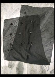 Elegant Black Beaded Dupatta