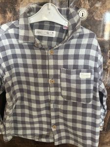Zara Plaid Button-Up Shirt