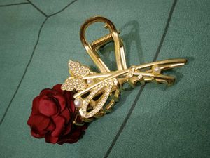 Elegant Rose Hair Claw Clip