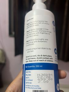 Bodywise Keratin Shampoo with Biotin &amp; Argan Oil