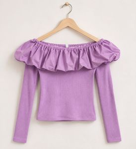 H&M Lavender Ribbed Top