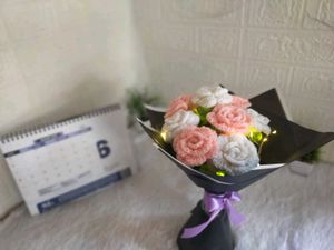 Crochet Flower Bouquet - Handmade Roses