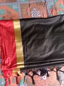 Black And Red Saree
