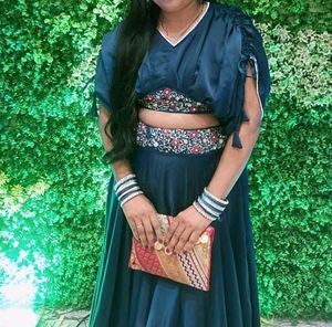 Elegant Teal Lehenga Choli Set