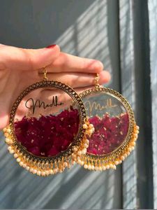 Personalized Resin Hoop Earrings