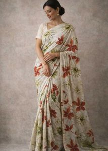Floral Print Saree